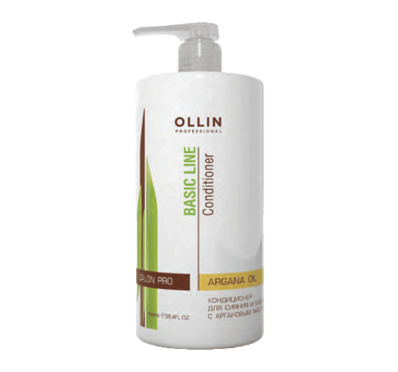 OLLIN BASIC LINE  Кондиционер для сияния и блеска с аргановым маслом
